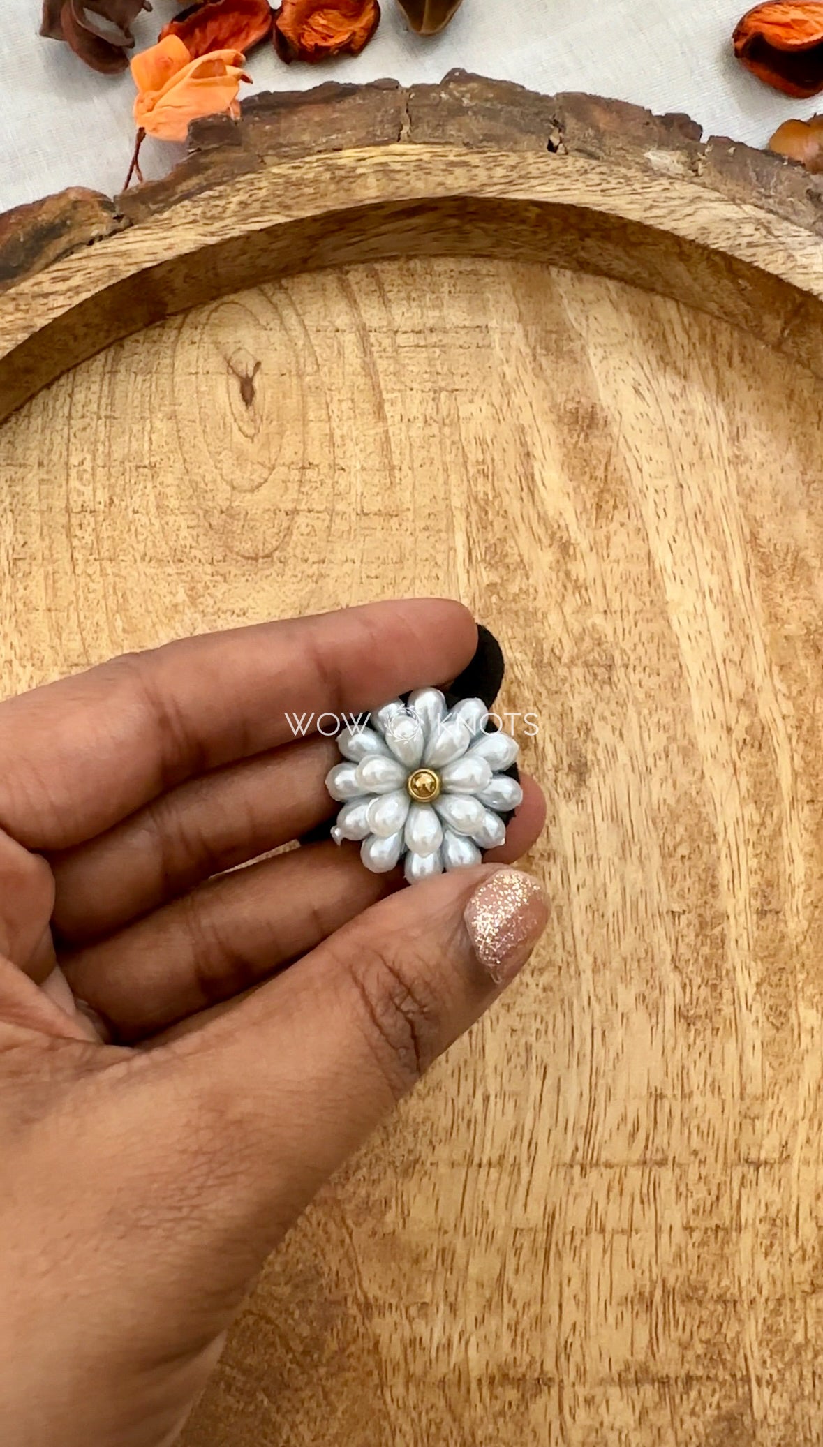 Pearl Flower Rubber Band/Hair Tie
