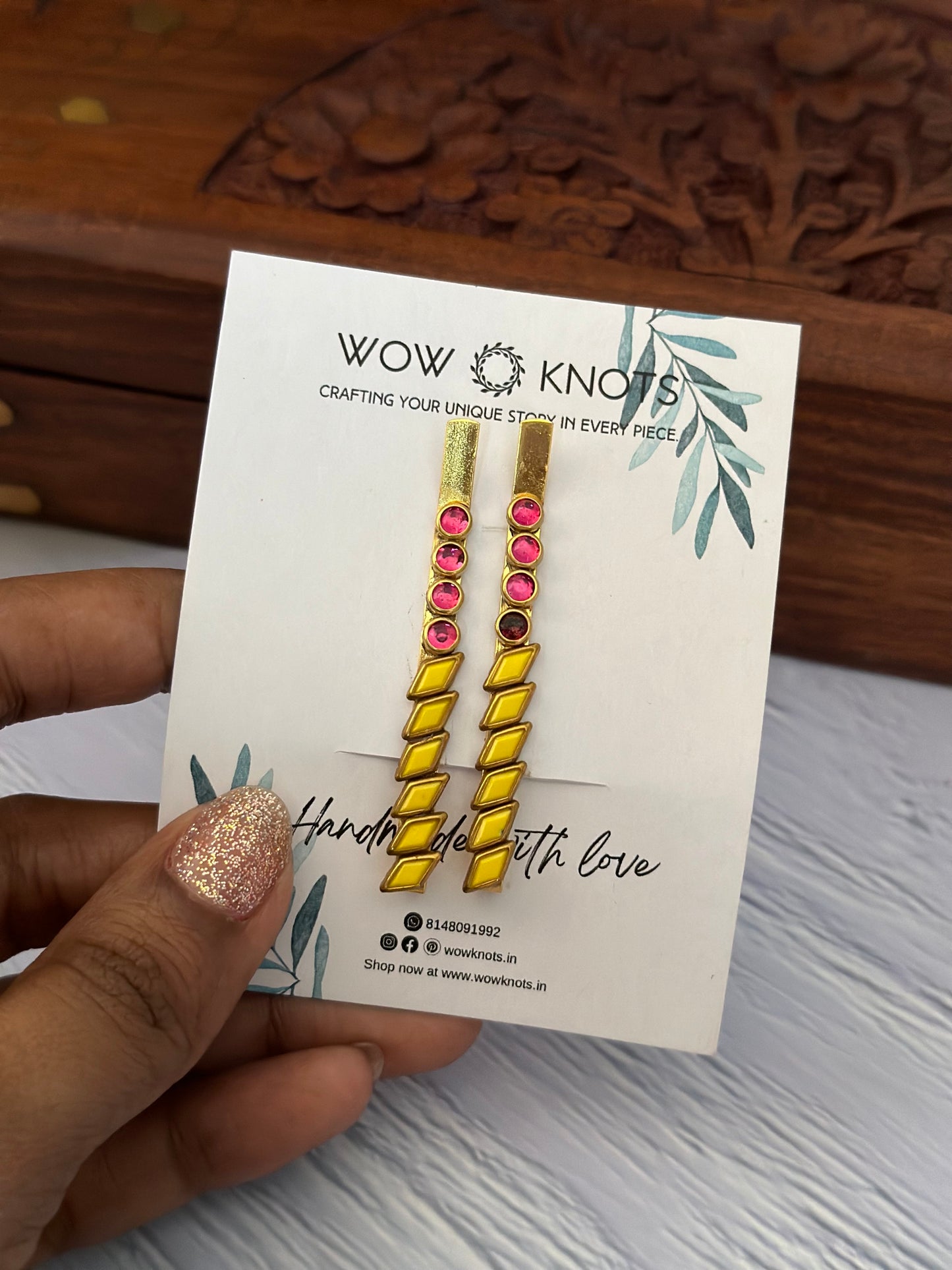 Diamond Duo Kundan Hair Pin
