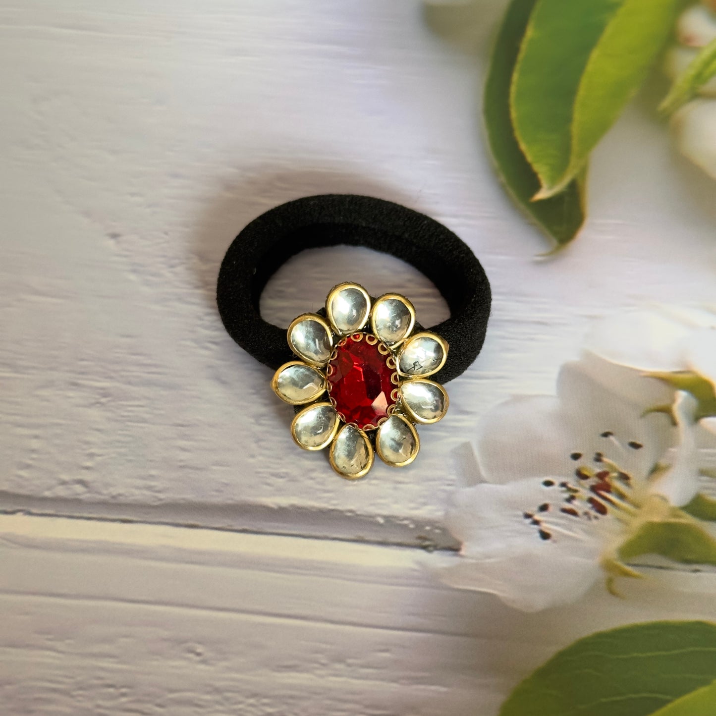 Kundan Rubber Band/Hair Tie - Sparkle