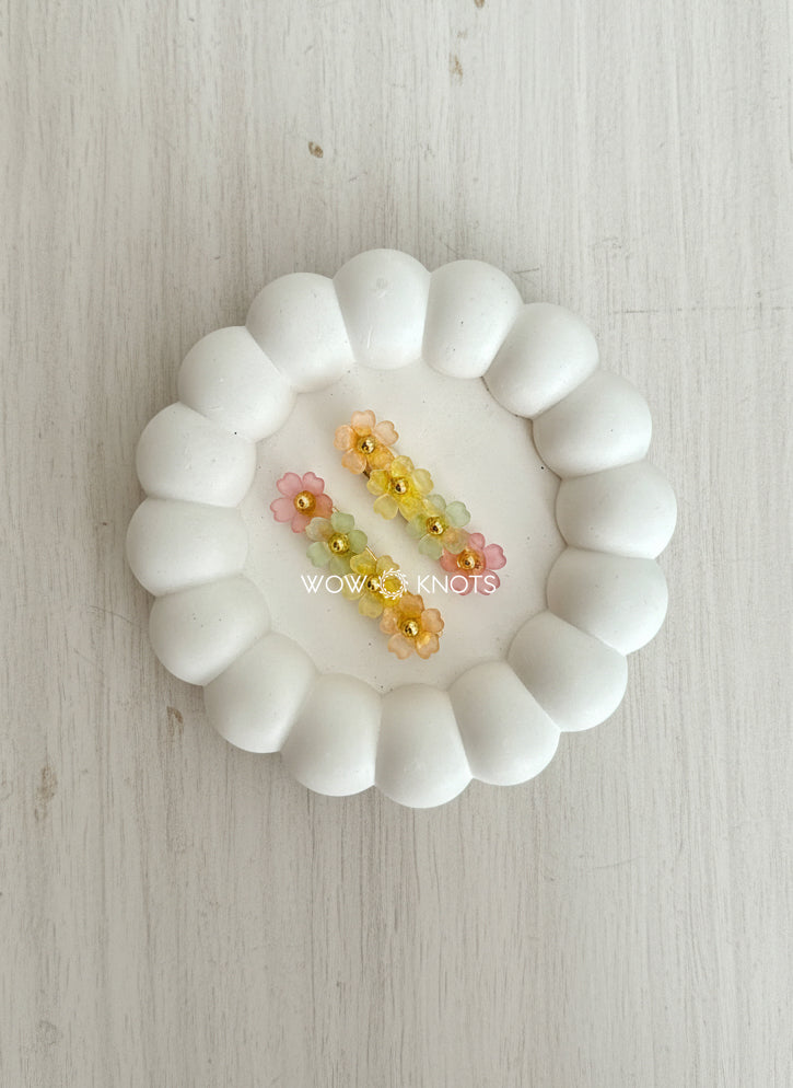 Pastel Bloom Alligator Clips