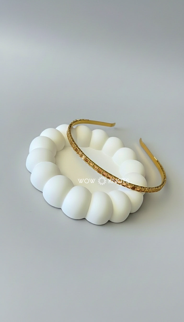 Kundan Headband - Square