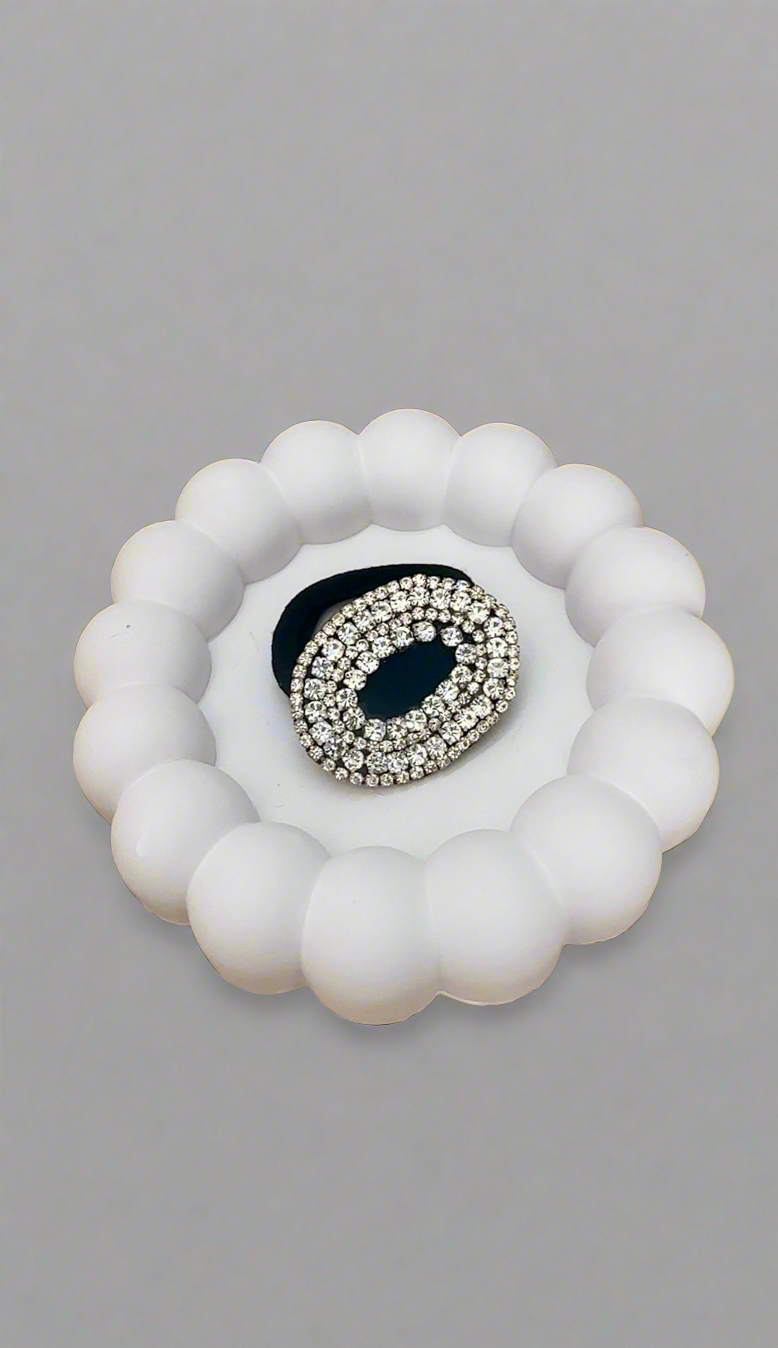 Handmade Stone Hair Ties – Stylish & Elegant Hair Accessories - Big Oval