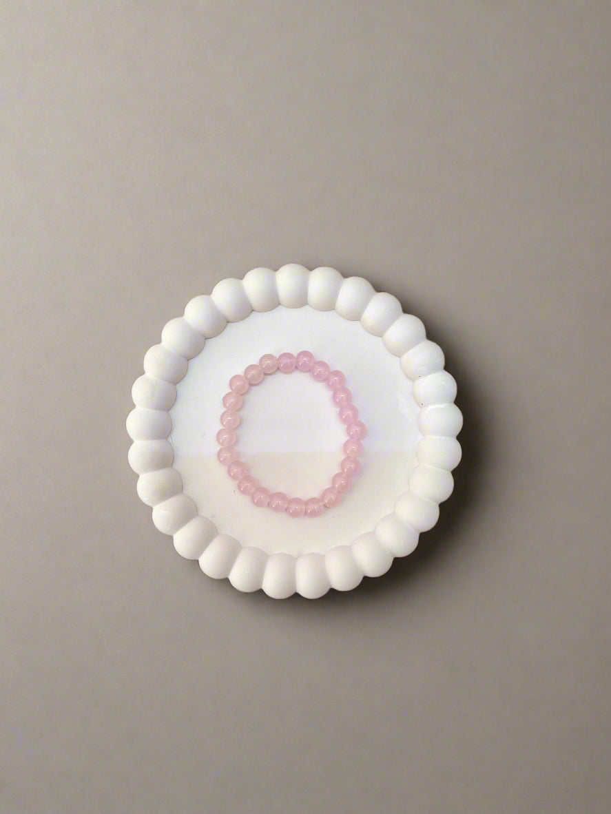 Pink Jelly Glass Bead Bracelet