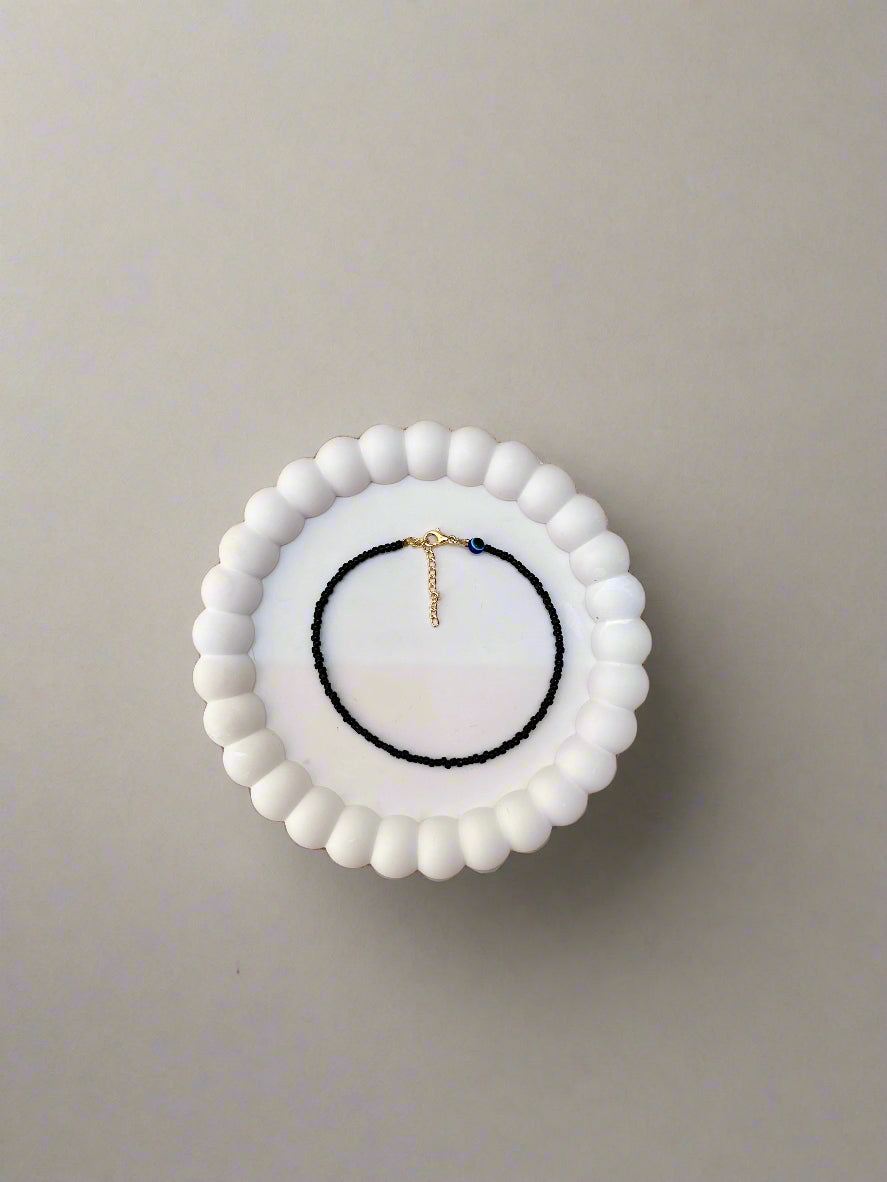 Black Evil Eye Anklet