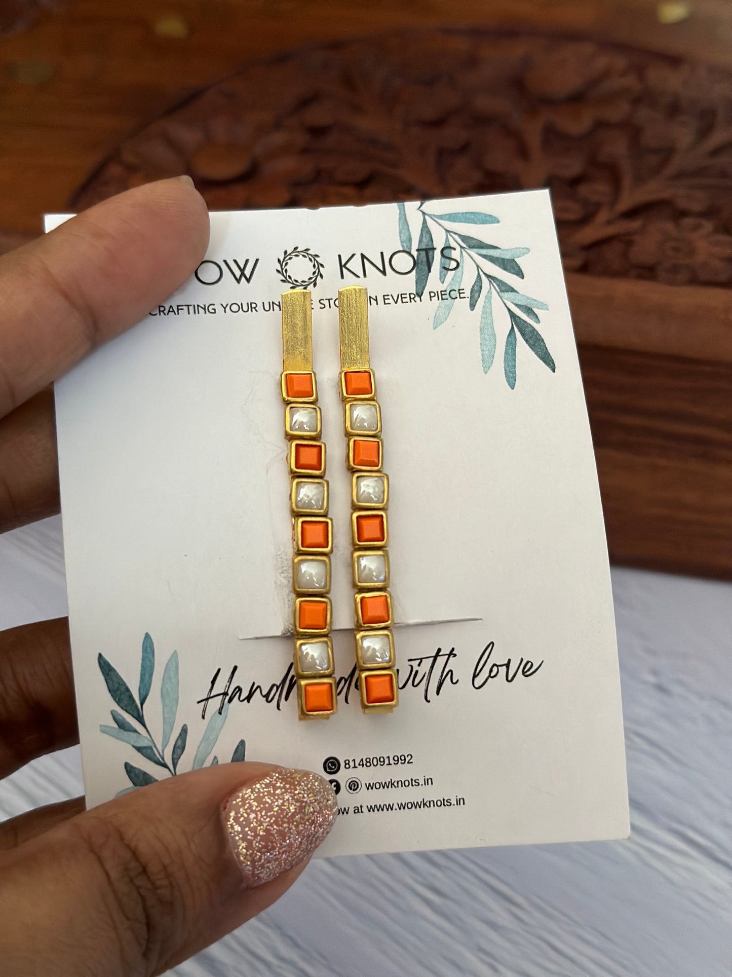 Square Kundan Hair Pin