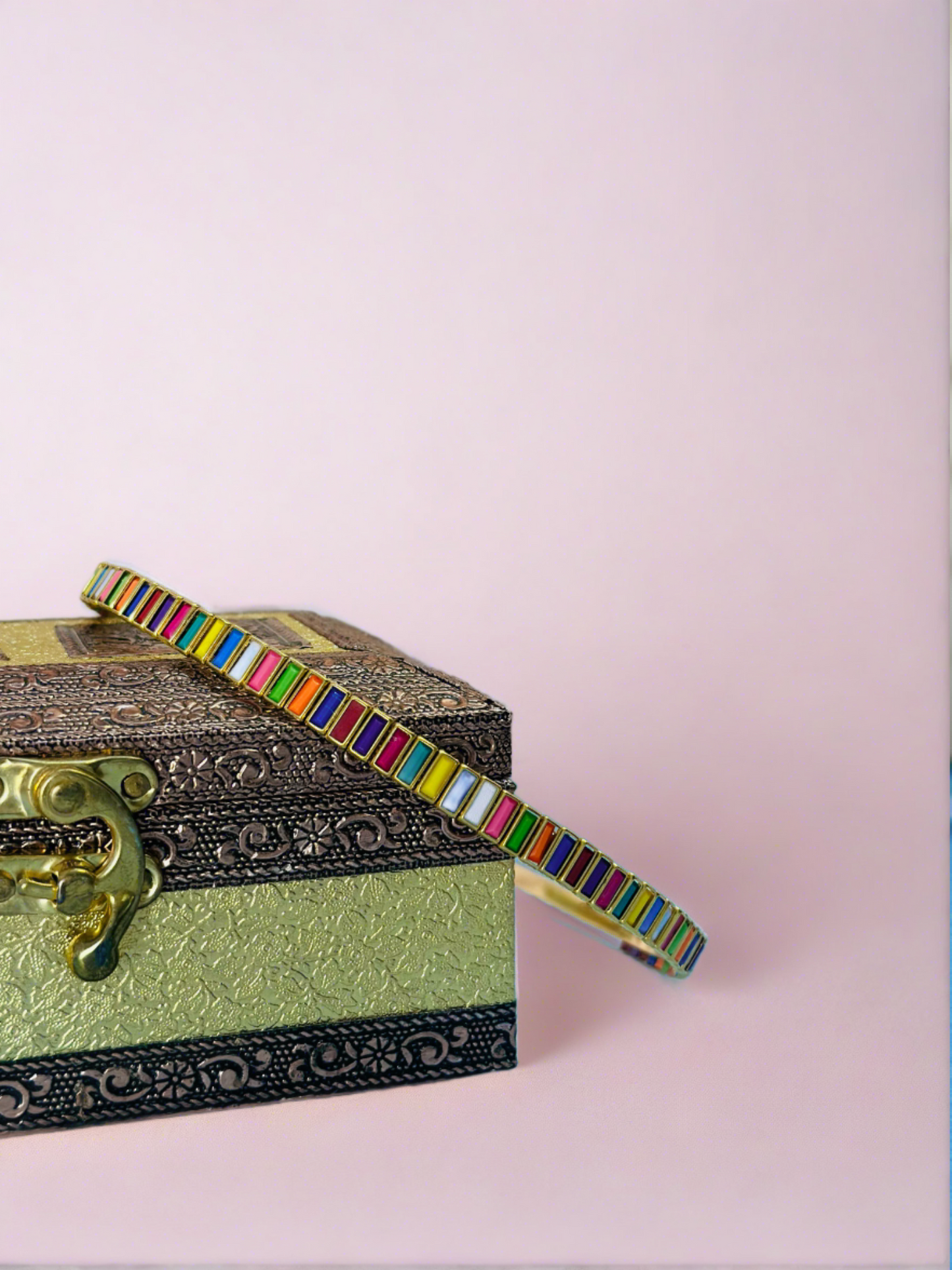 Kundan Headband - Stacked Rectangle Kundans