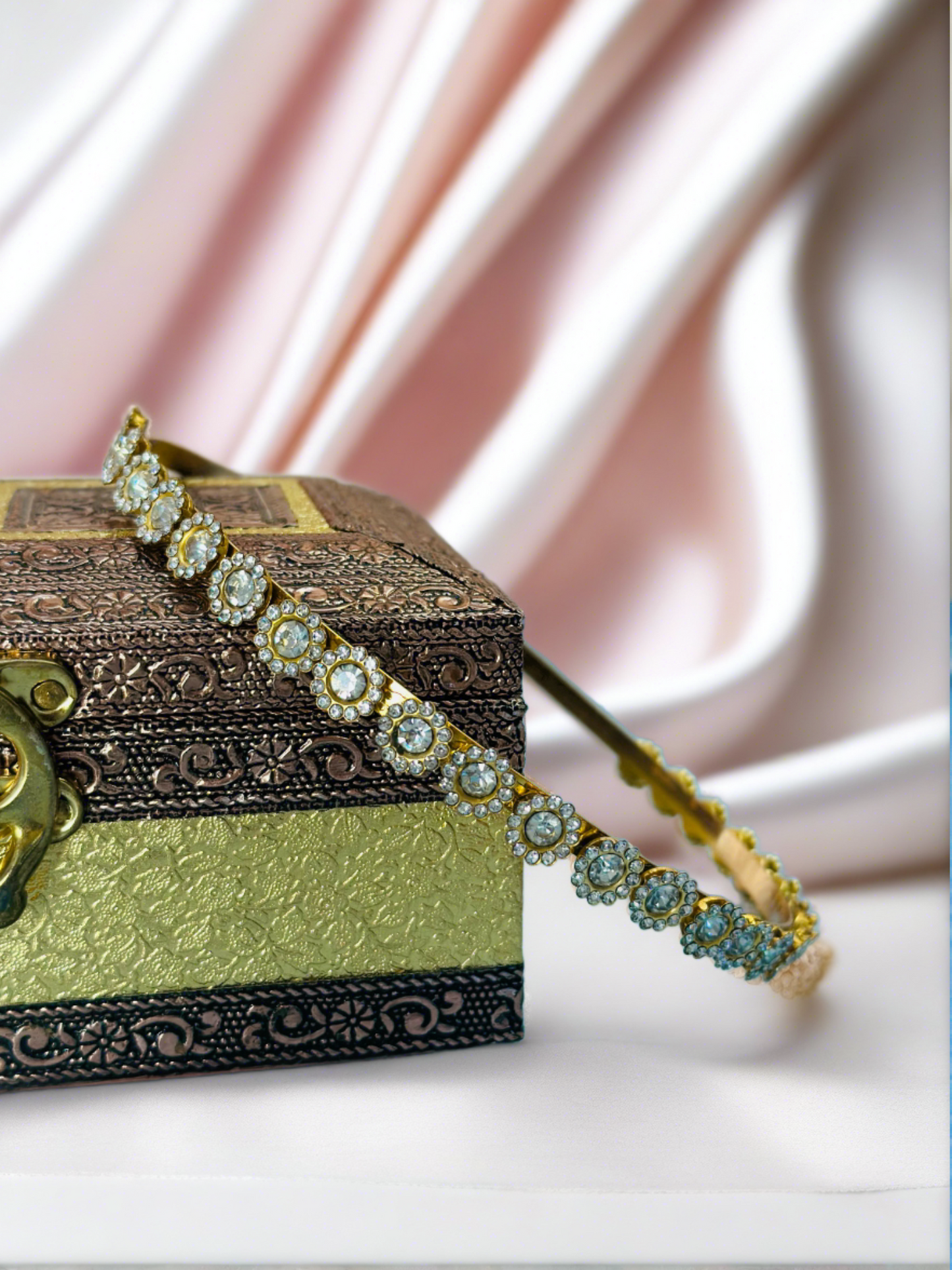Kundan Headband - Flower Rhinestones