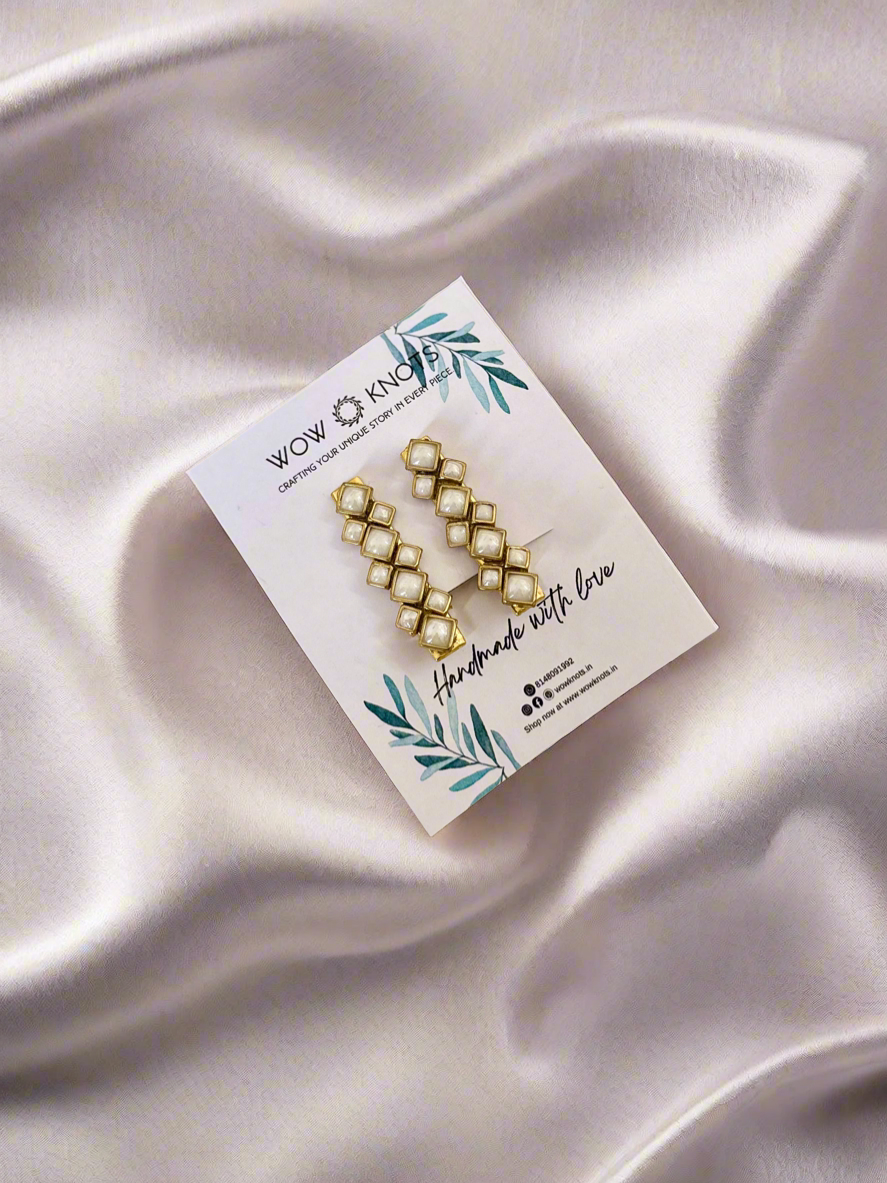 White Kundan Hair Clip