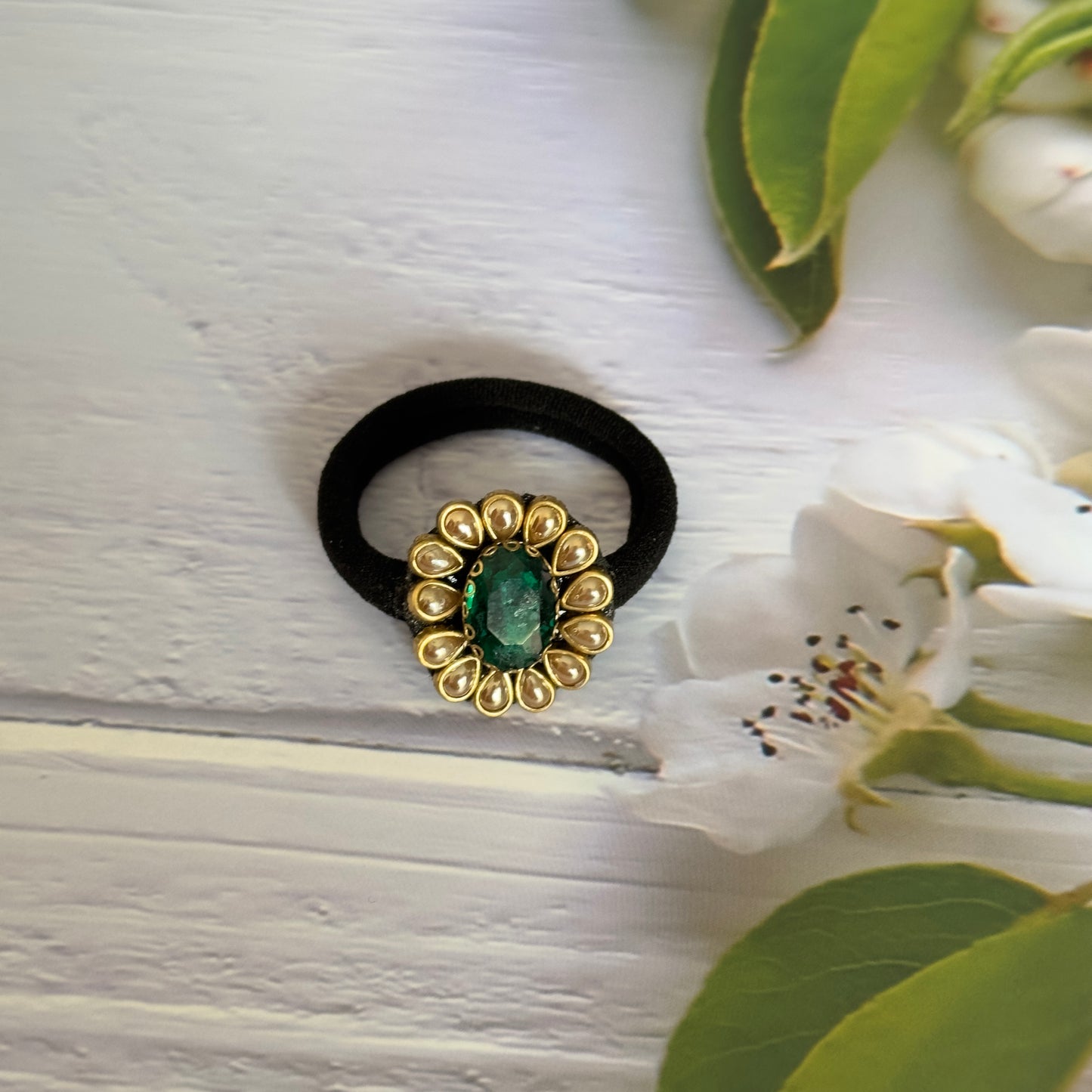 Kundan Rubber Band/Hair Tie - Sparkle