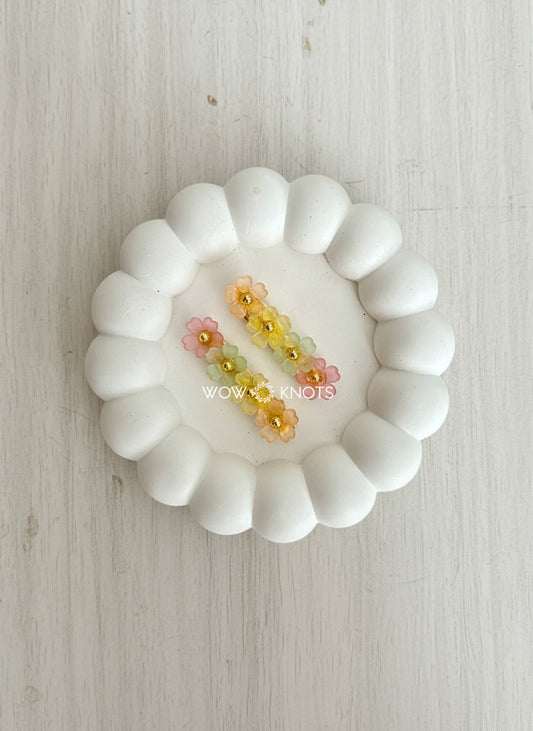 Pastel Bloom Alligator Clips