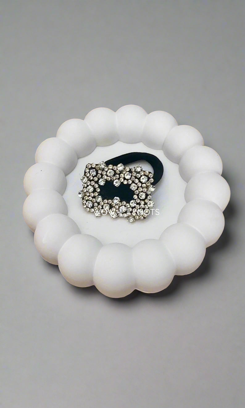 Handmade Stone Hair Ties – Stylish & Elegant Hair Accessories
 - Rectangle