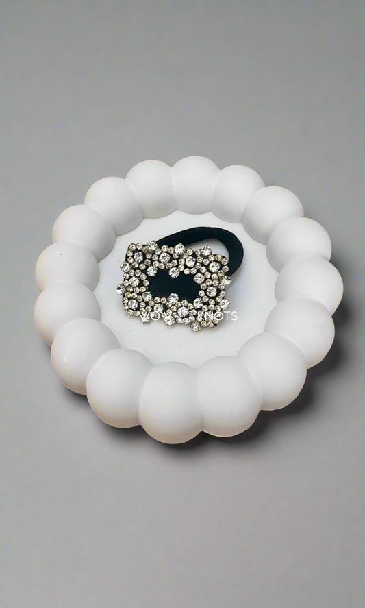 Handmade Stone Hair Ties – Stylish & Elegant Hair Accessories
 - Rectangle