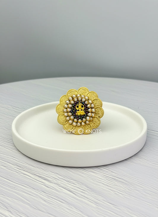 Traditional Lakshmi Charam Kundan Rubber Band/Hair Tie