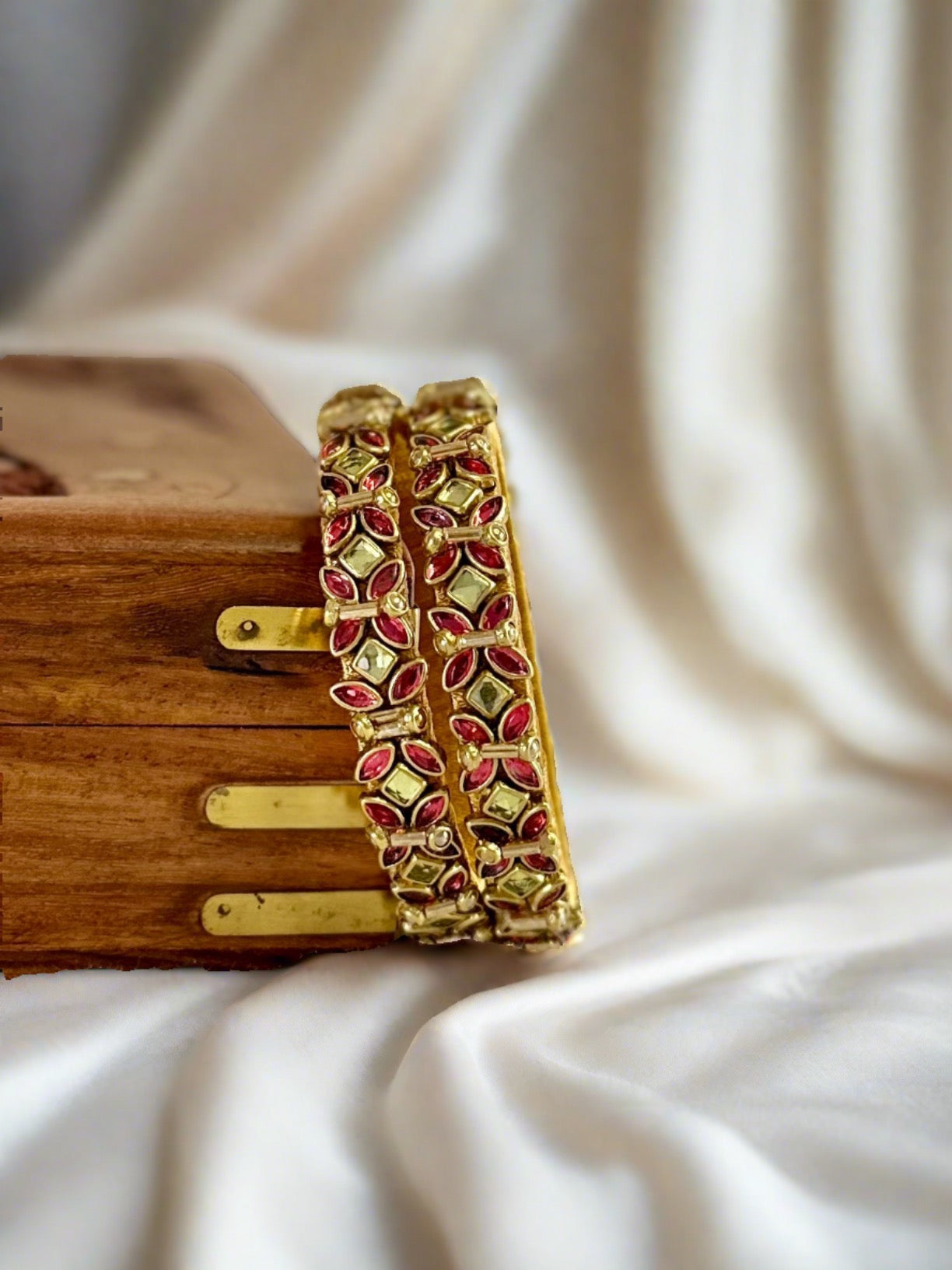 Silk Thread Kada Kundan Bangles - Butterflies – Wow Knots