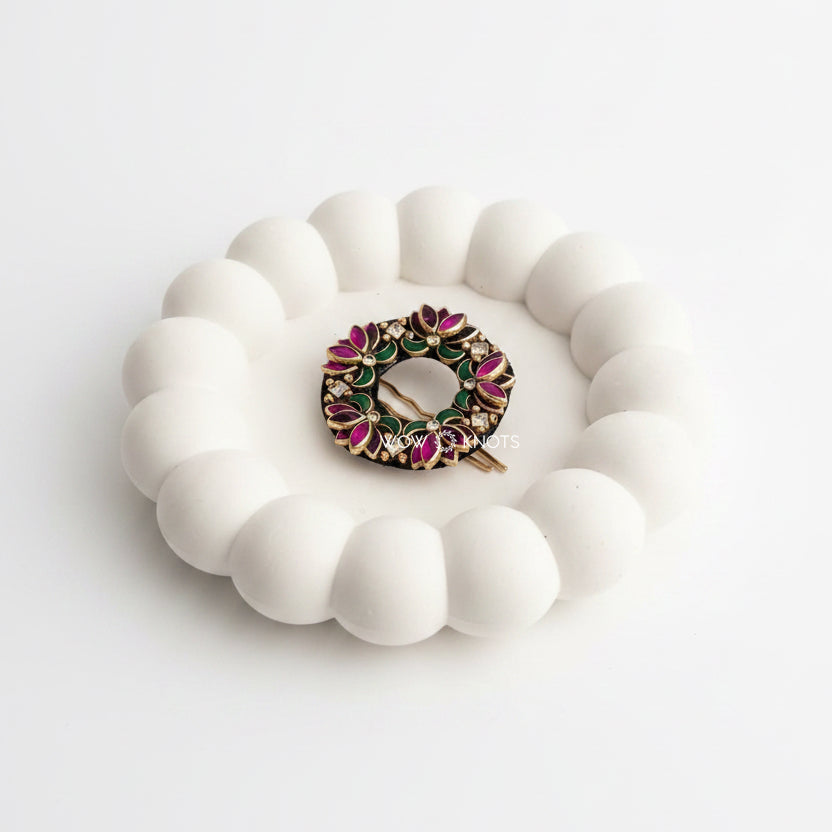 Pink Lotus Celestial Bloom Hair Brooch/Jada Billa