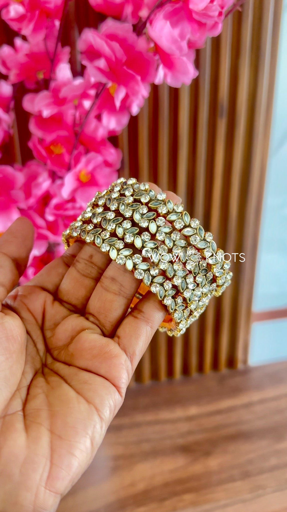 Kundan and Stone Bangle Set