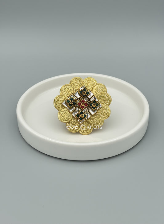 Traditional Coin and Kundan Rubber Band/Hair Tie